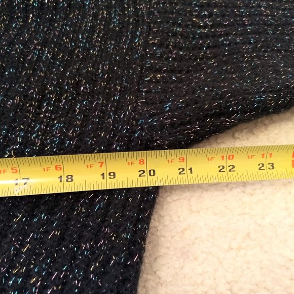 vintage 80s Benetton metallic chunky cable knit sweater dress NWOT - Picture 10 of 15